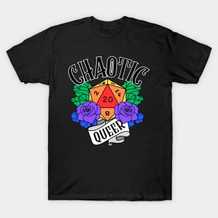 Chaotic Queer | D&D Pride Alignment T-Shirt